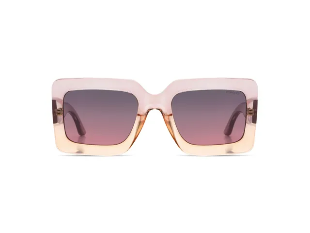 komono-lana-blush-lunettes-de-vue-carr-es-fines-monture-en-nylon-bio-translucide image 1
