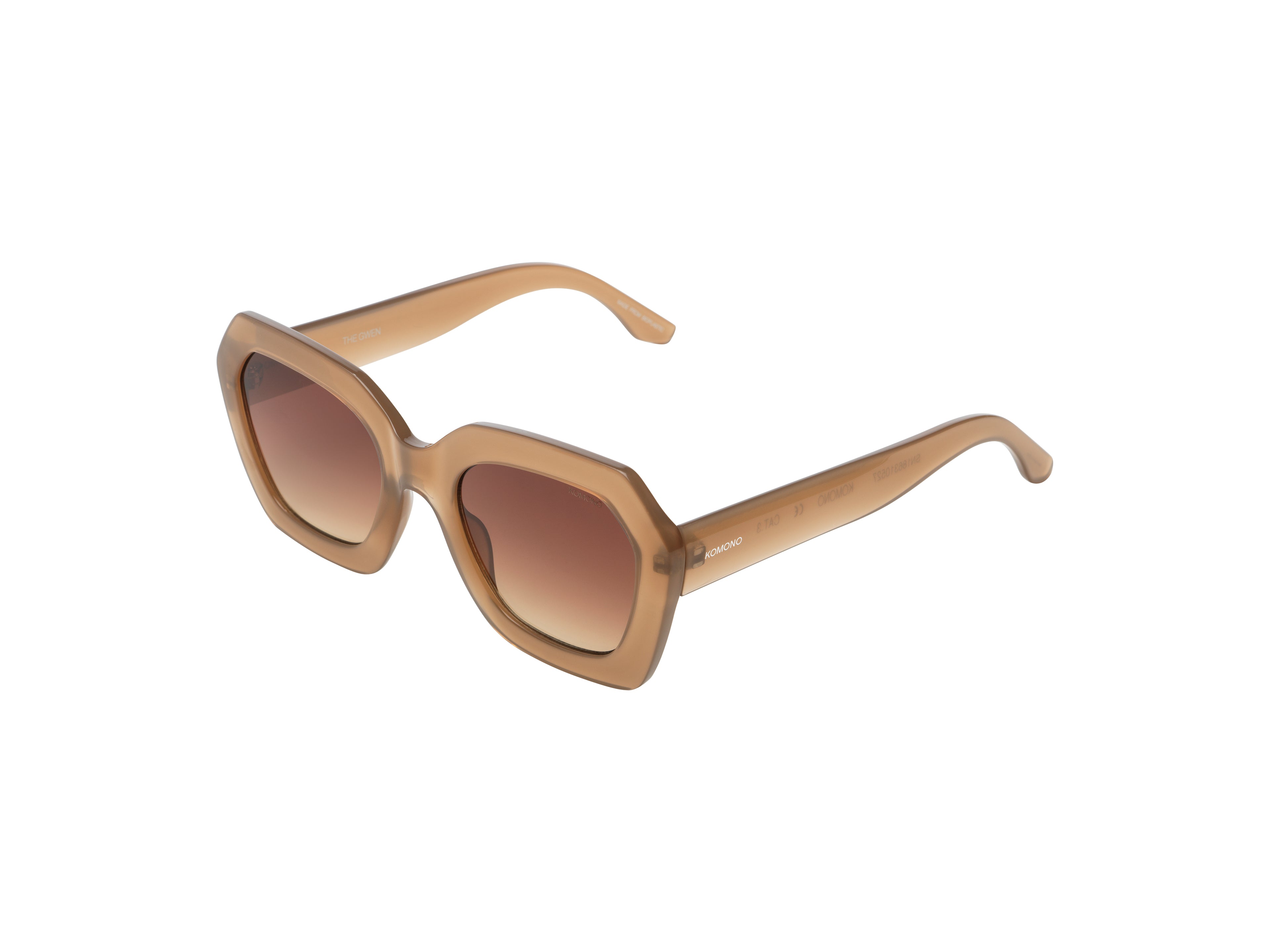 komono-gwen-sahara-lunettes-de-soleil-hexagonales-marron image 2