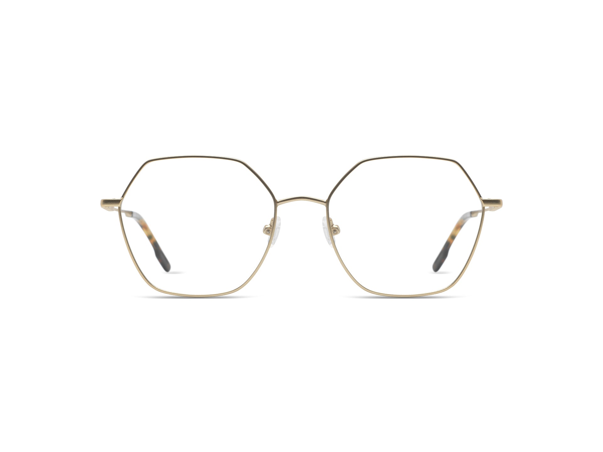 komono-nora-white-gold-lunettes-de-vue-hexagonales image 1