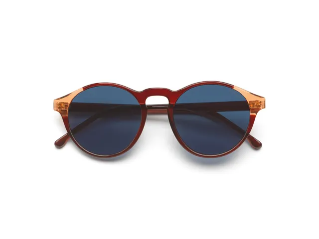 komono-devon-burgundy-coral-monture-optique-ronde-en-bio-nylon-translucide-fit-m image 1