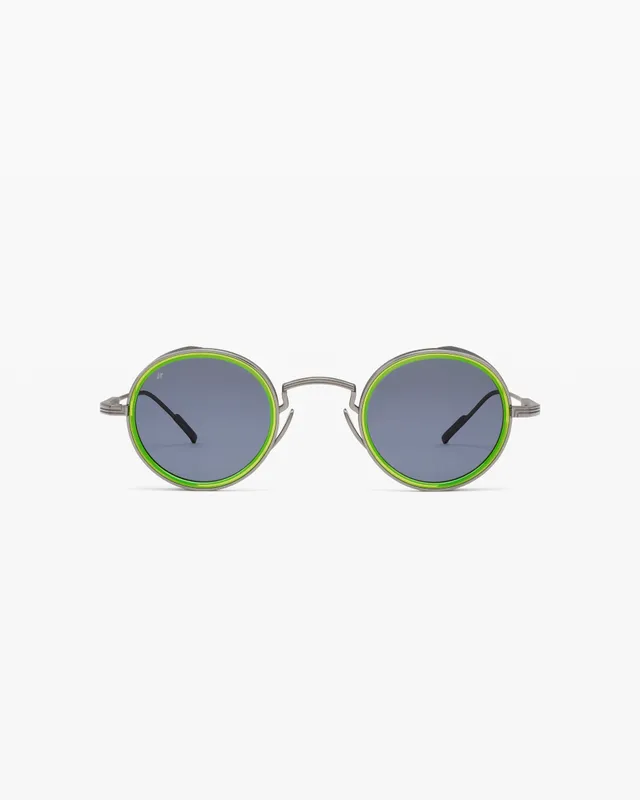 jimmy-fairly-la-larry-lunettes-de-soleil-rondes-titane-argent-medium-homme image 1