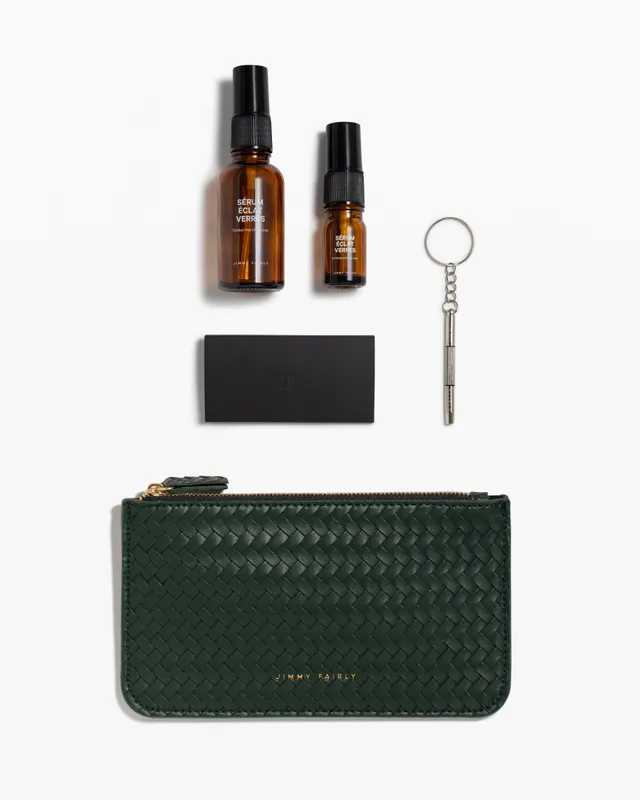 jimmy-fairly-le-care-kit-tress-kit-d-entretien-lunettes-avec-pochette-cuir image 1