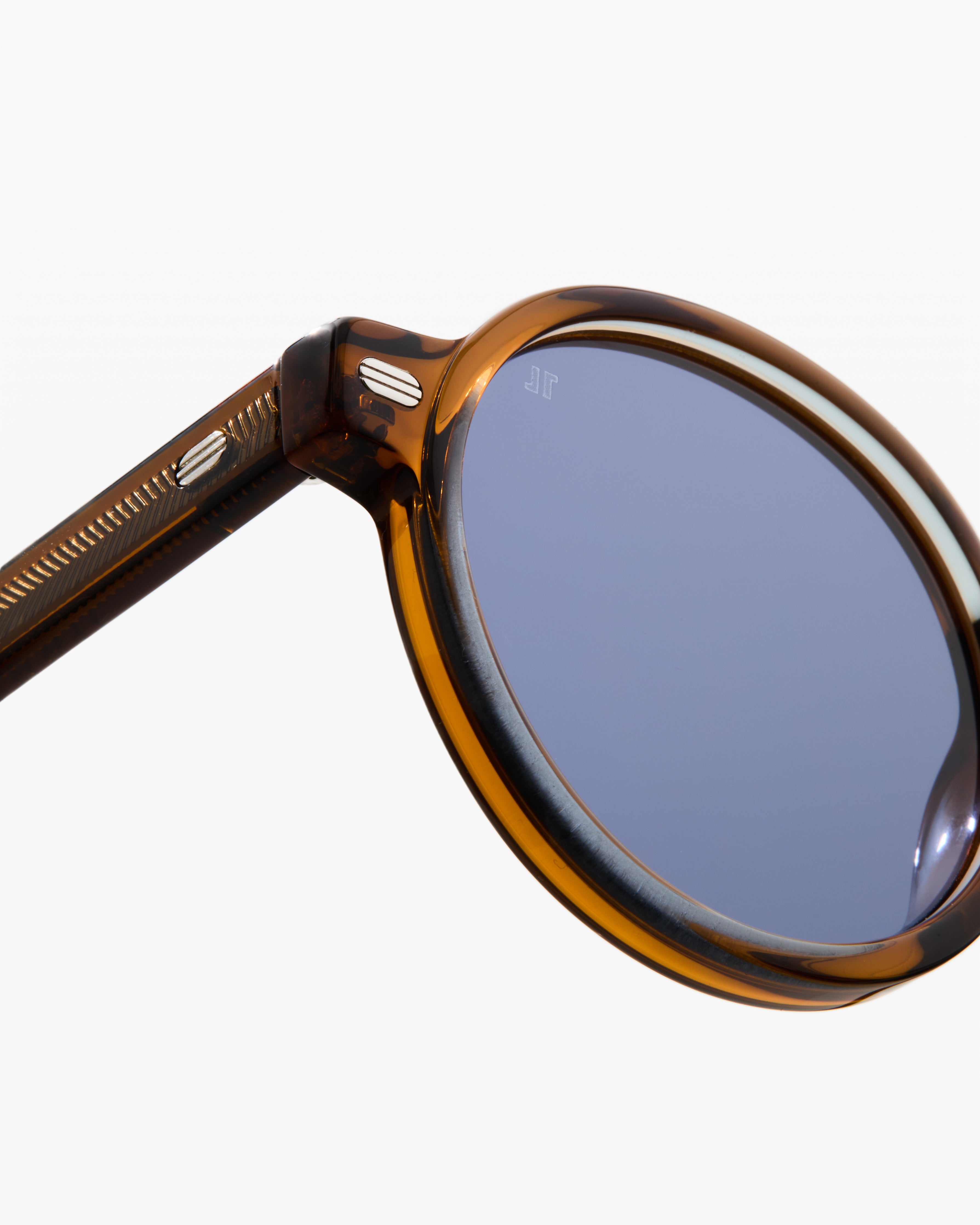 jimmy-fairly-la-gadjo-lunettes-de-soleil-rondes-en-ac-tate-marron-homme-taille-m image 4