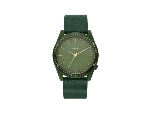 komono-ray-shade-leather-green-montre-de-plong-e-moderne image 1