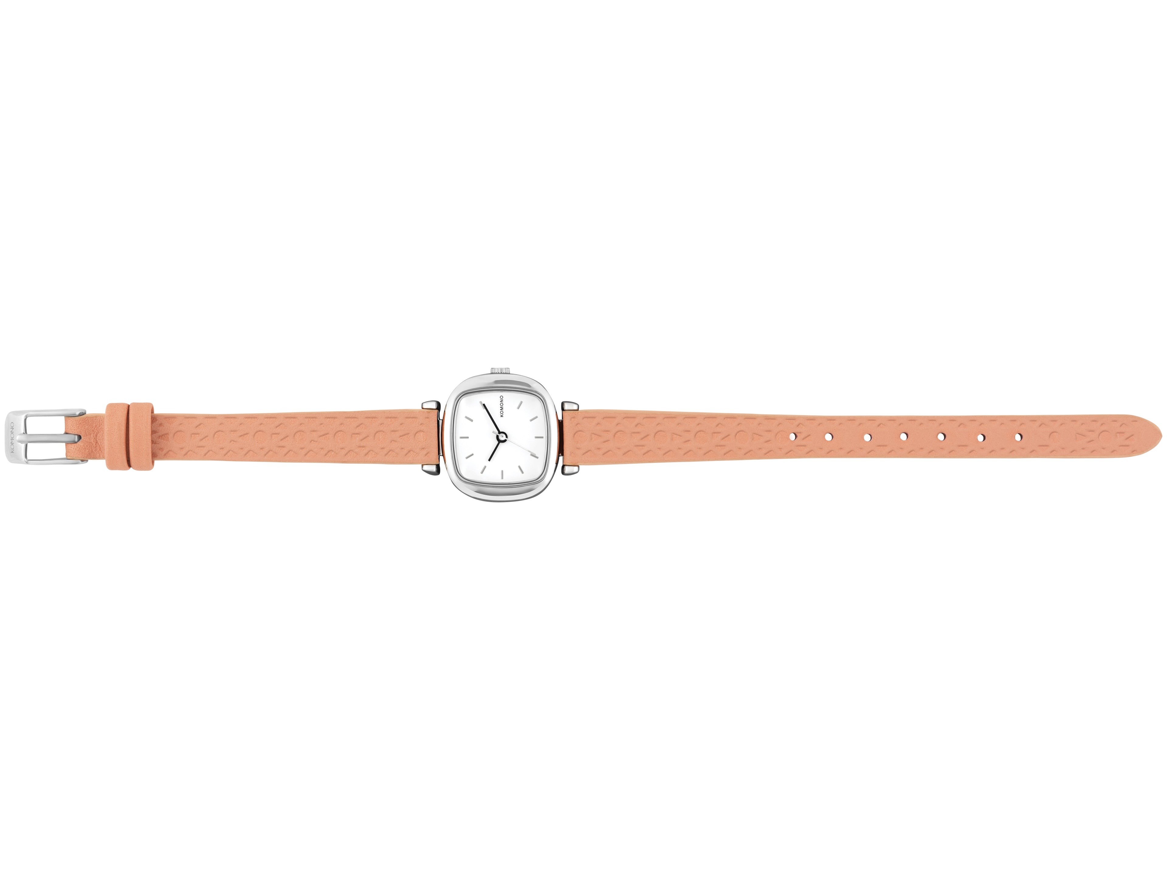 komono-moneypenny-monogram-silver-blush-petite-montre-minimaliste image 2