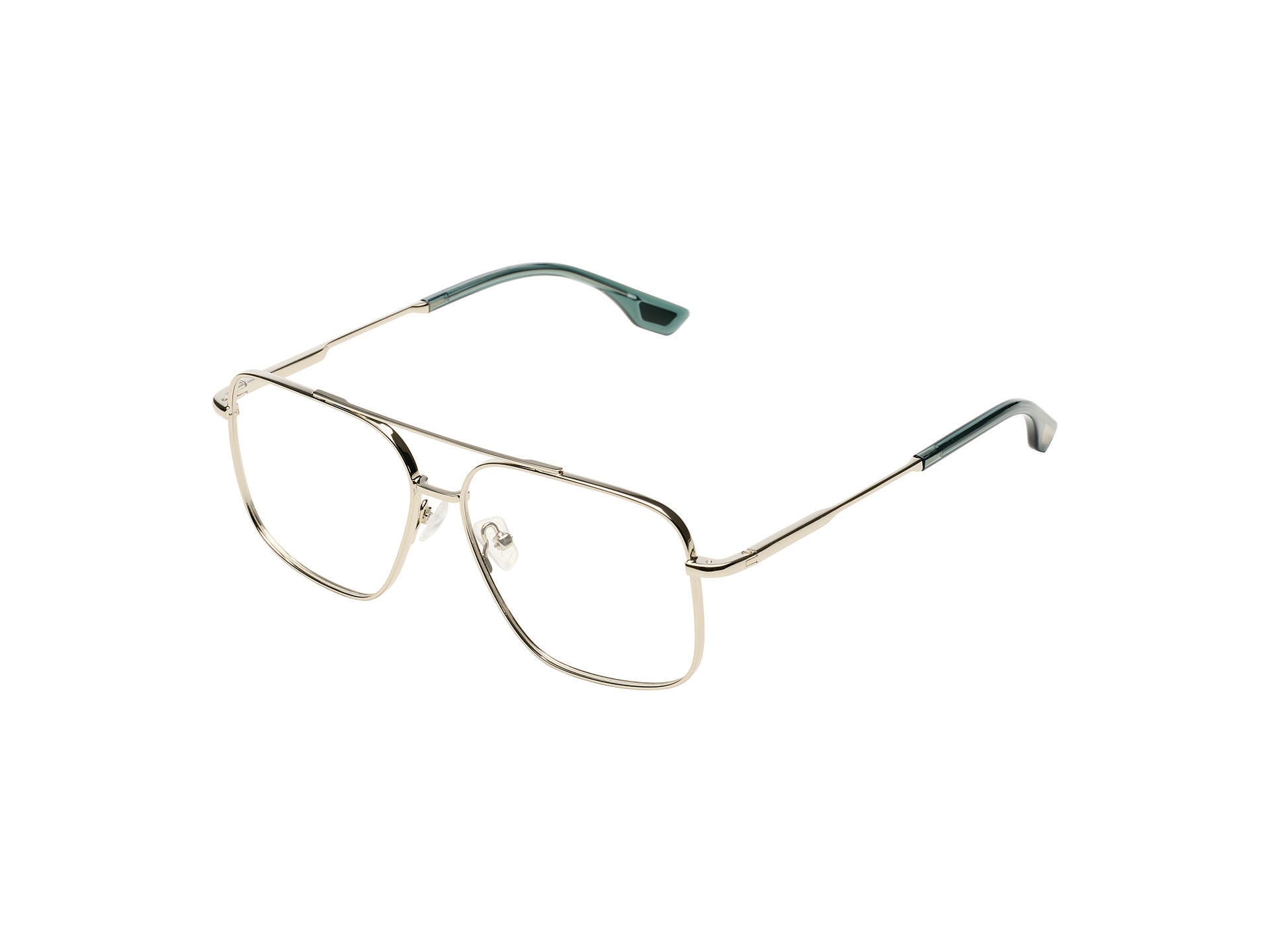 komono-jett-silver-glossy-monture-optique-aviateur-de-la-famille-elementary image 2