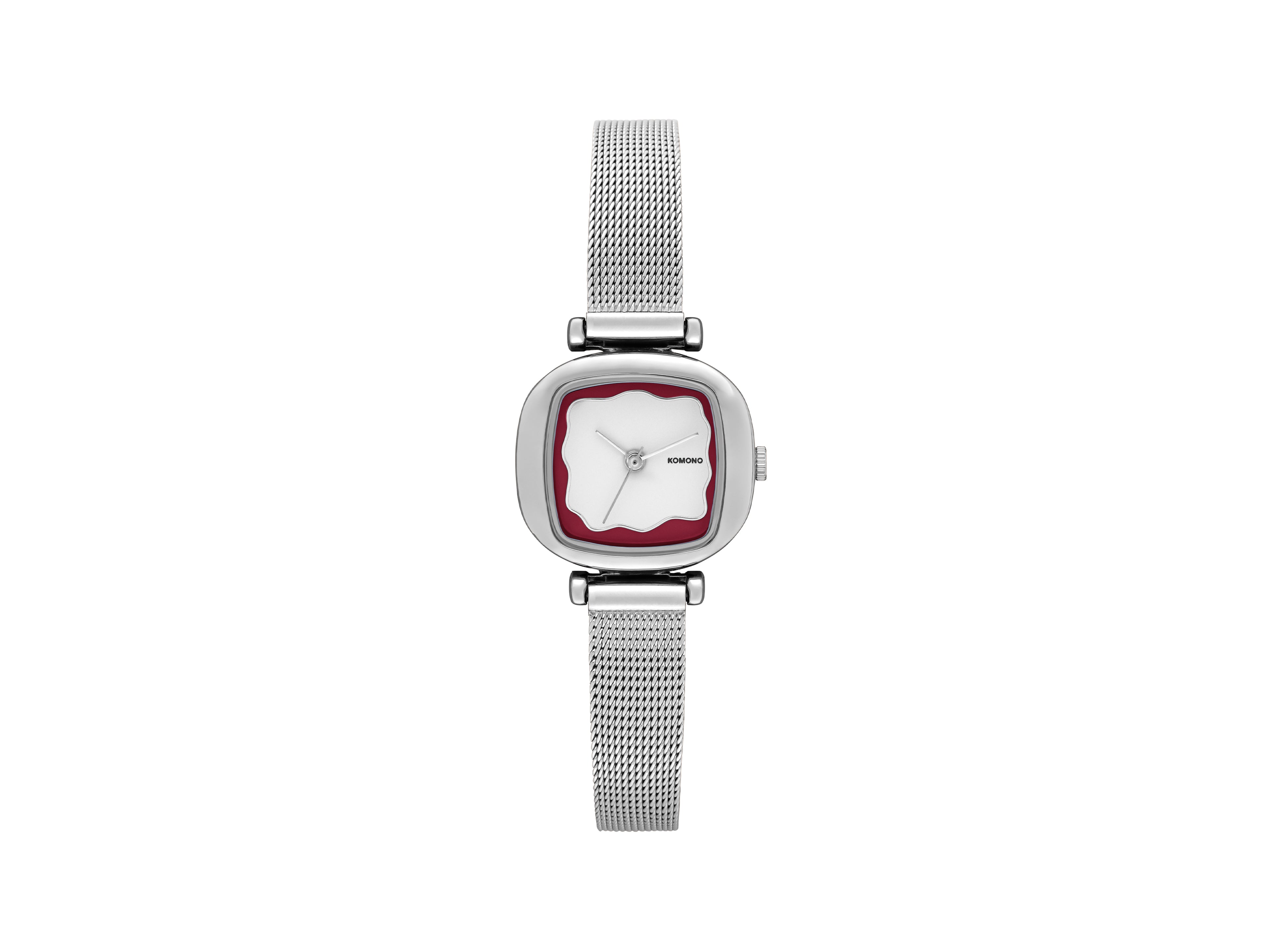 komono-moneypenny-wave-royale-silver-maroon-montre-femme image 1