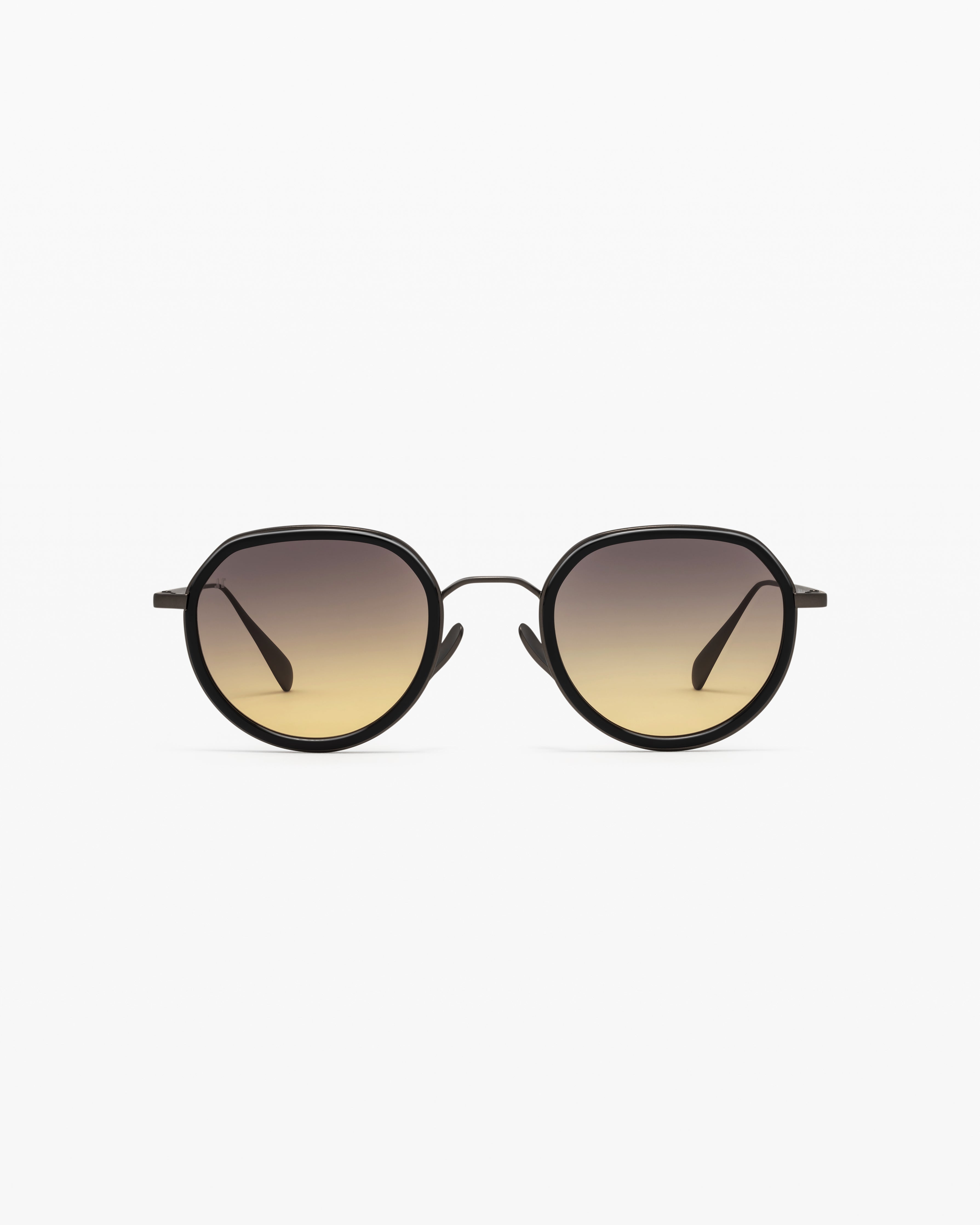 jimmy-fairly-la-spiaggia-lunettes-de-soleil-rondes-noires-titane-homme-taille-m image 1