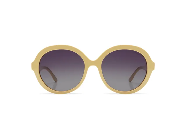 komono-misty-marshmallow-gold-lunettes-de-soleil-rondes-oversize-polaris-es image 1