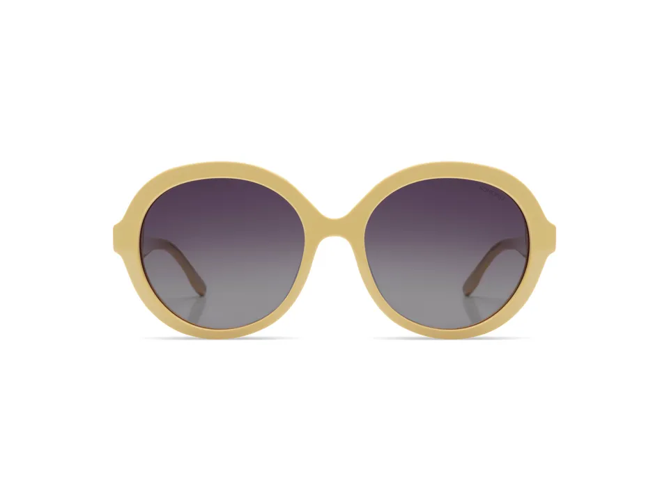 komono-misty-marshmallow-gold-lunettes-de-soleil-rondes-oversize-polaris-es image 1