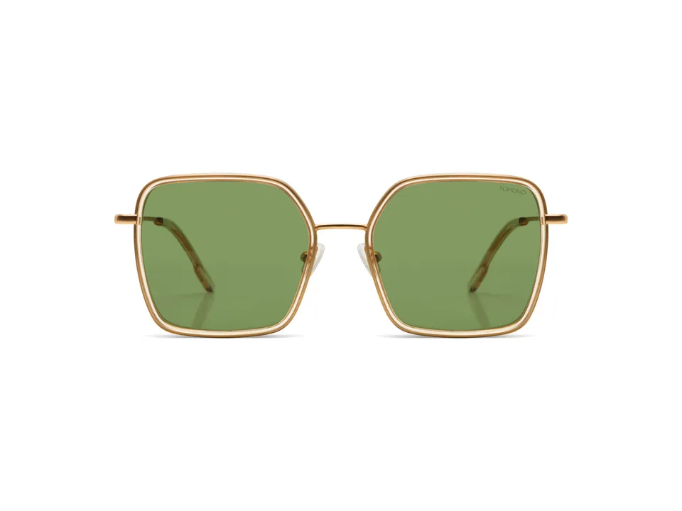 komono-audrey-champagne-rose-gold-matte-lunettes-de-soleil-oversize-polaris-es-a image 1