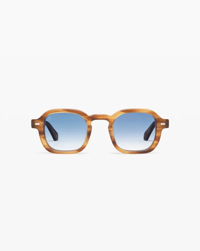 jimmy-fairly-la-ezra-lunettes-de-soleil-rectangulaires-ac-tate-marron-homme image 1