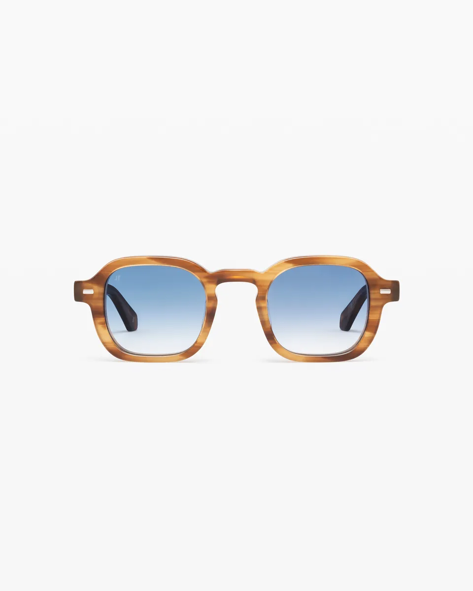 jimmy-fairly-la-ezra-lunettes-de-soleil-rectangulaires-ac-tate-marron-homme image 1