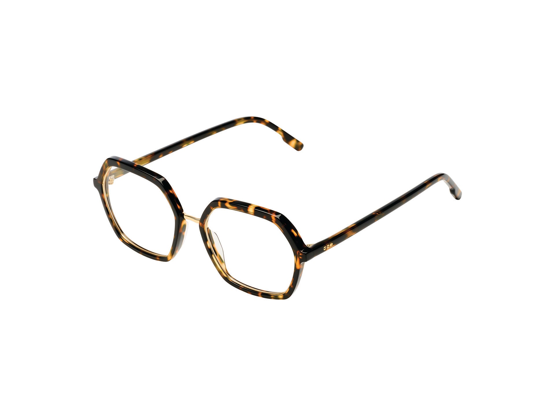 komono-paige-giraffe-whitegold-lunettes-de-vue-hexagonales-oversize image 2