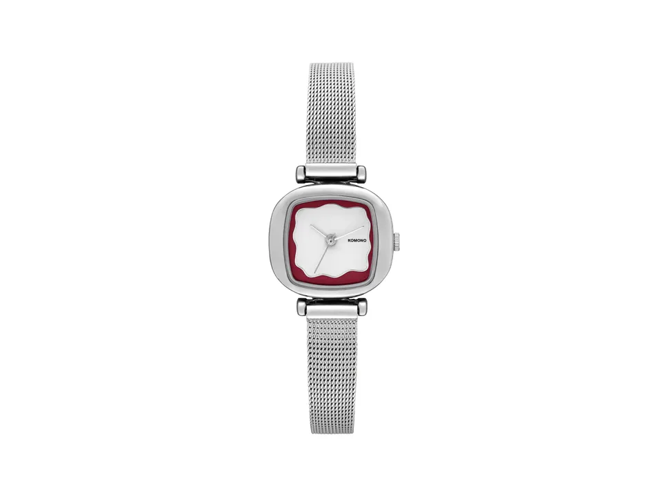 komono-moneypenny-wave-royale-silver-maroon-montre-femme image 1