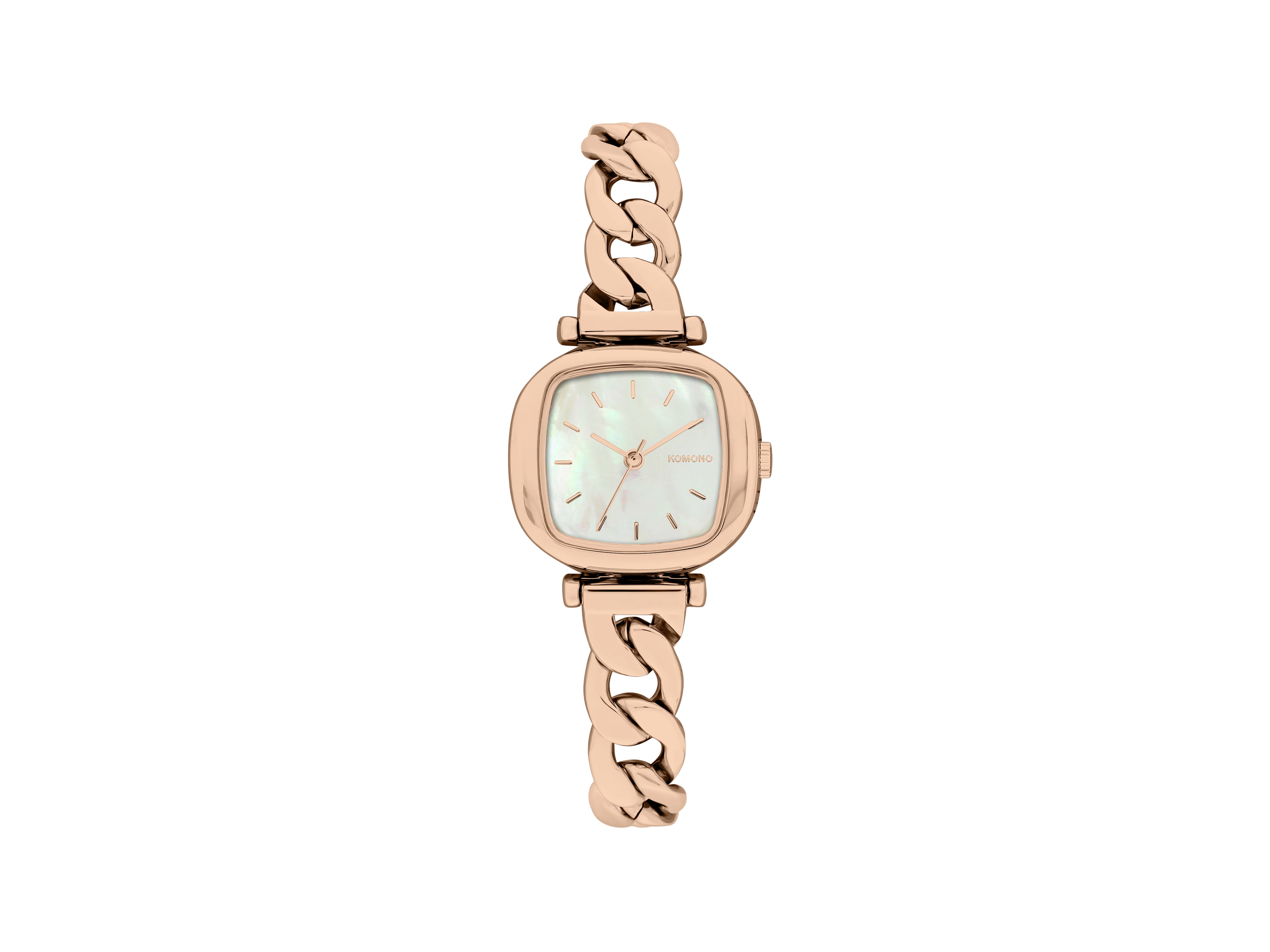 komono-moneypenny-revolt-rose-gold-white-montre-femme image 1