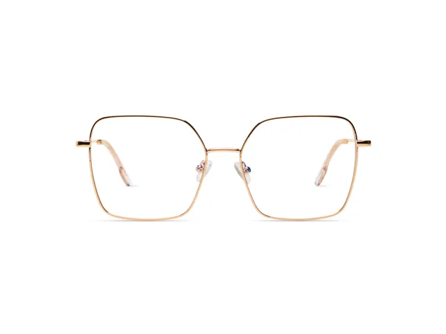 komono-audrey-rose-gold-lunettes-de-vue-oversize-acier-inoxydable image 1