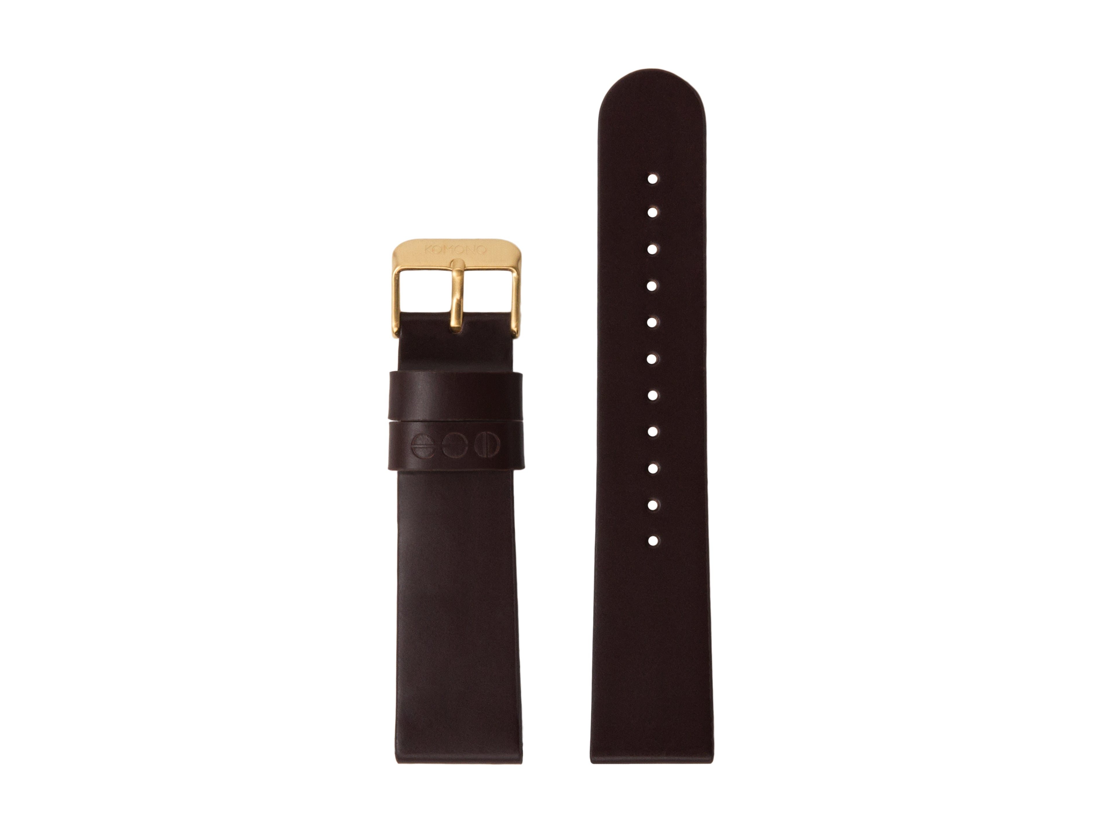 komono-strap-20-burgundy-gold-bracelet-montre-cuir-italien-20-mm image 1
