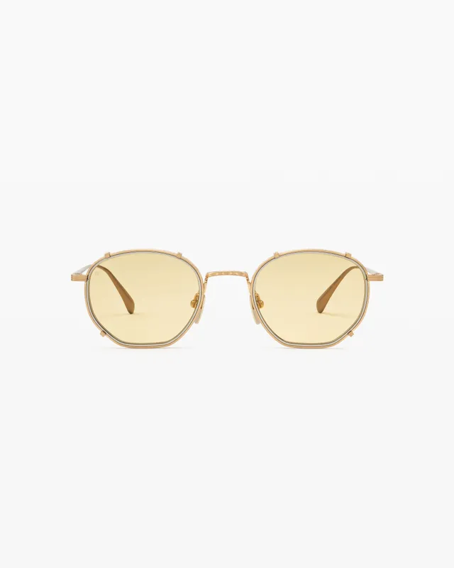jimmy-fairly-la-wave-lunettes-de-soleil-rondes-en-titane-dor-taille-medium image 1