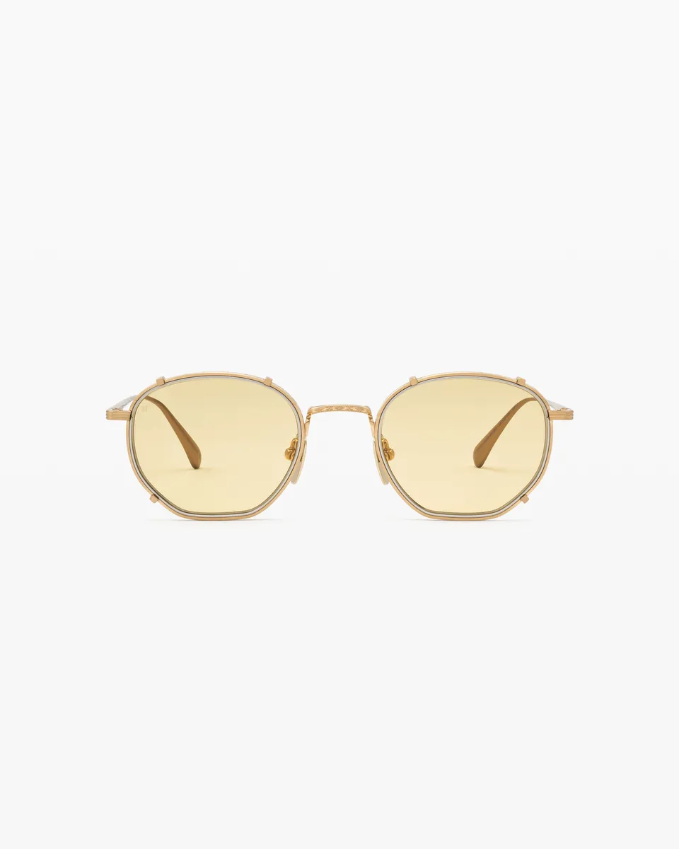 jimmy-fairly-la-wave-lunettes-de-soleil-rondes-en-titane-dor-taille-medium image 1