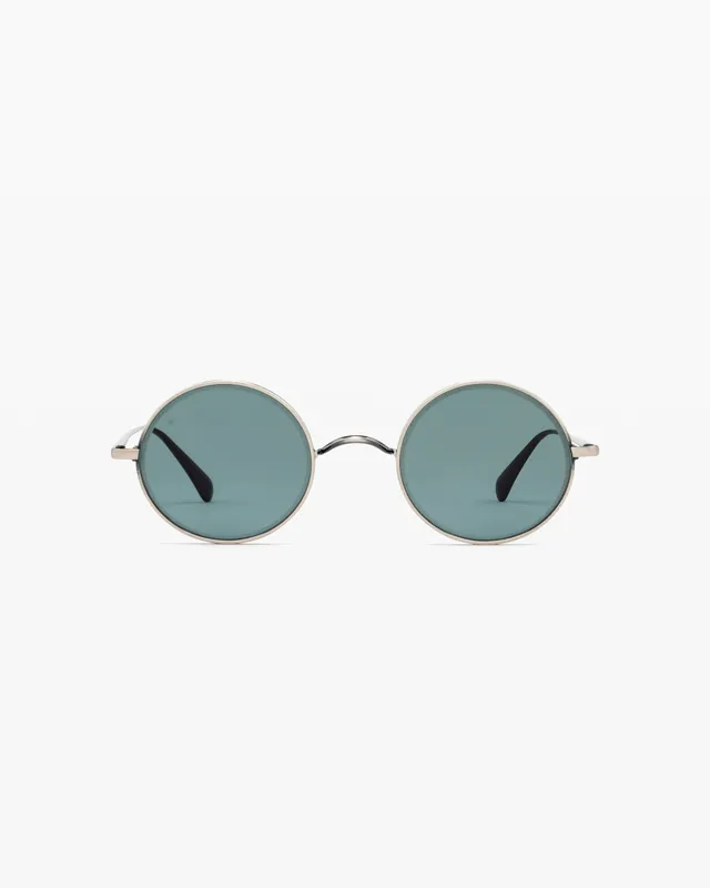 jimmy-fairly-la-malo-lunettes-de-soleil-rondes-en-titane-argent-homme image 1