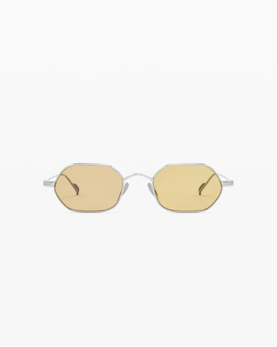 jimmy-fairly-la-gio-lunettes-de-soleil-hexagonales-en-titane-gris-homme-cat-gori image 1