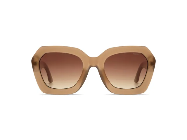 komono-gwen-sahara-lunettes-de-soleil-hexagonales-marron image 1