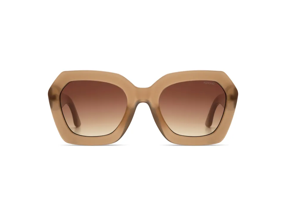 komono-gwen-sahara-lunettes-de-soleil-hexagonales-marron image 1