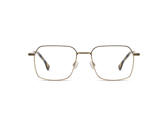 komono-rami-white-gold-matte-lunettes-de-vue-rectangulaires-en-titane-japonais image 1