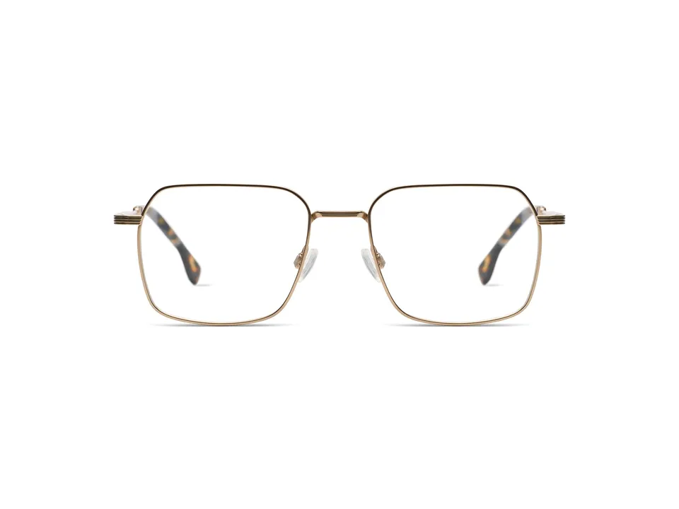 komono-rami-white-gold-matte-lunettes-de-vue-rectangulaires-en-titane-japonais image 1
