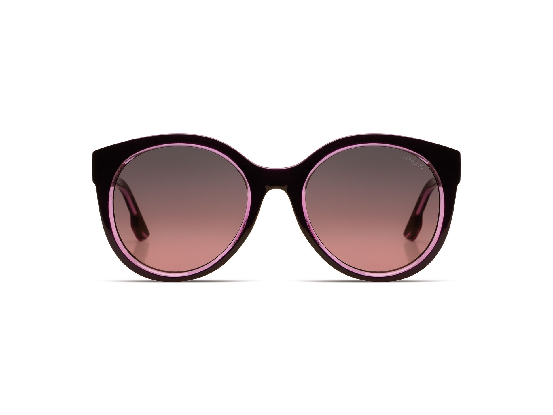 komono-ellis-grape-vine-lunettes-de-vue-rondes-papillon-bio-nylon-violet-translu image 1