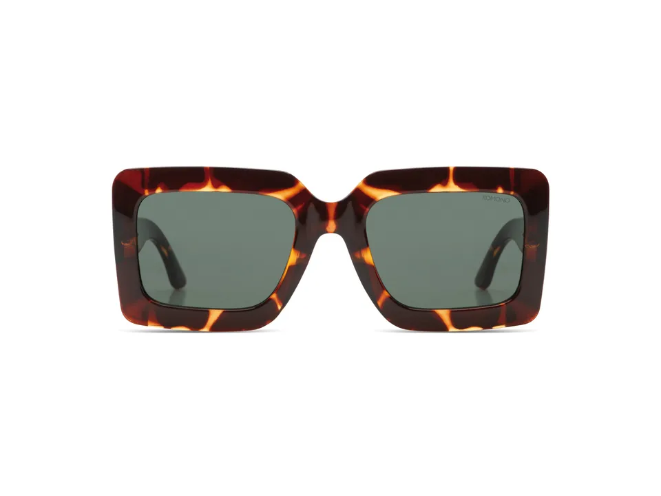 komono-lana-havana-lunettes-de-soleil-rectangulaires-caille image 1