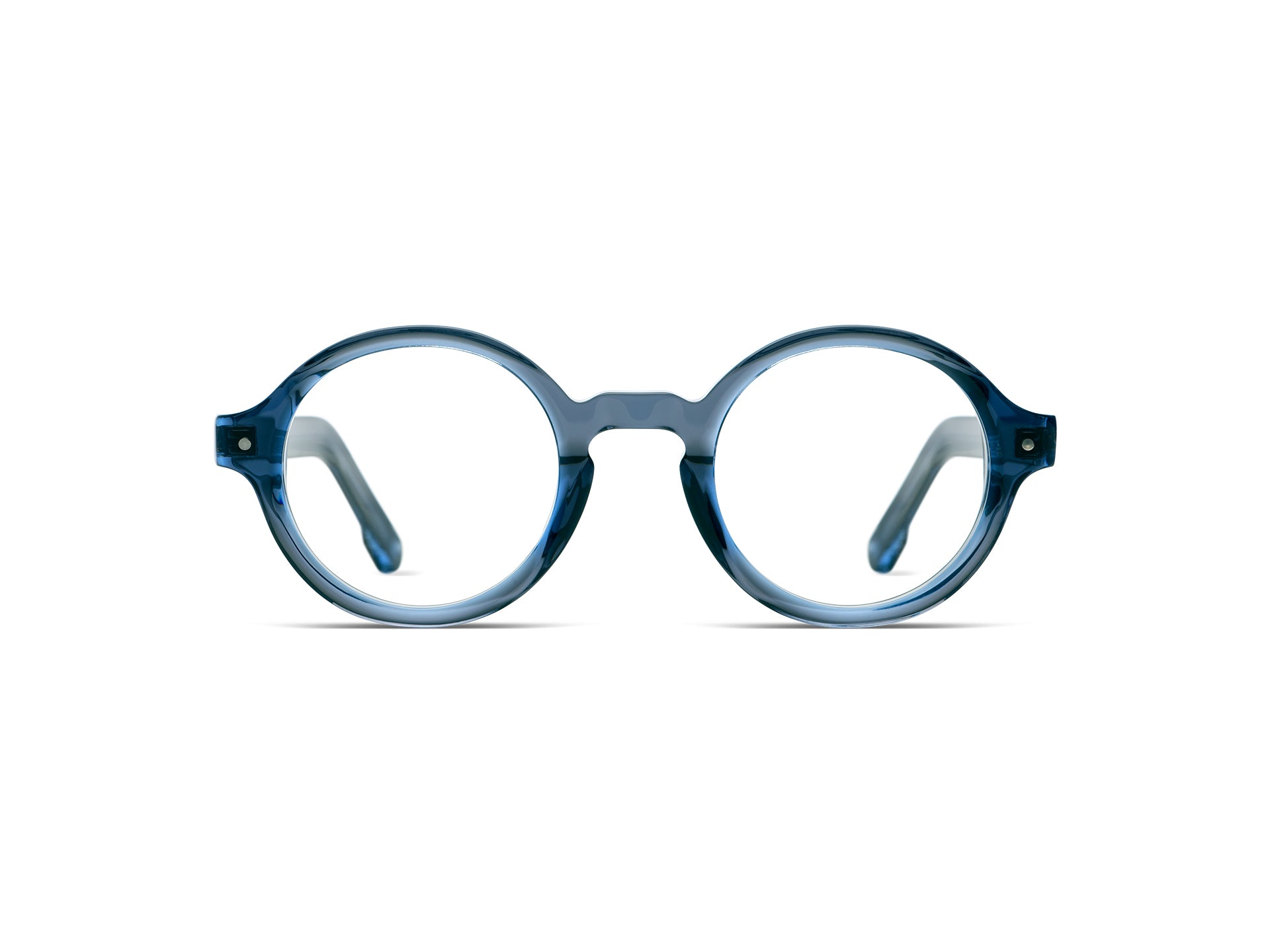 komono-quinn-blue-ruby-lunettes-de-vue-rondes-bleues image 1