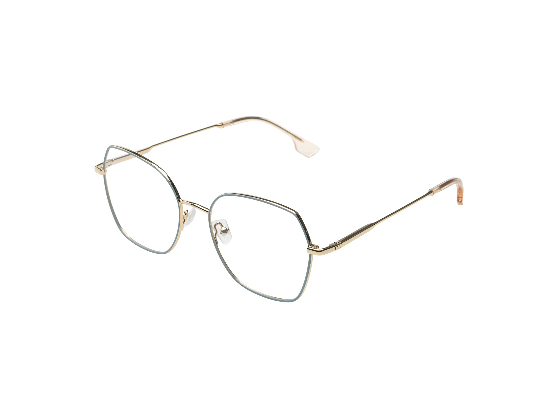 komono-dana-babyblue-white-gold-glossy-lunettes-de-vue-papillon-acier image 2