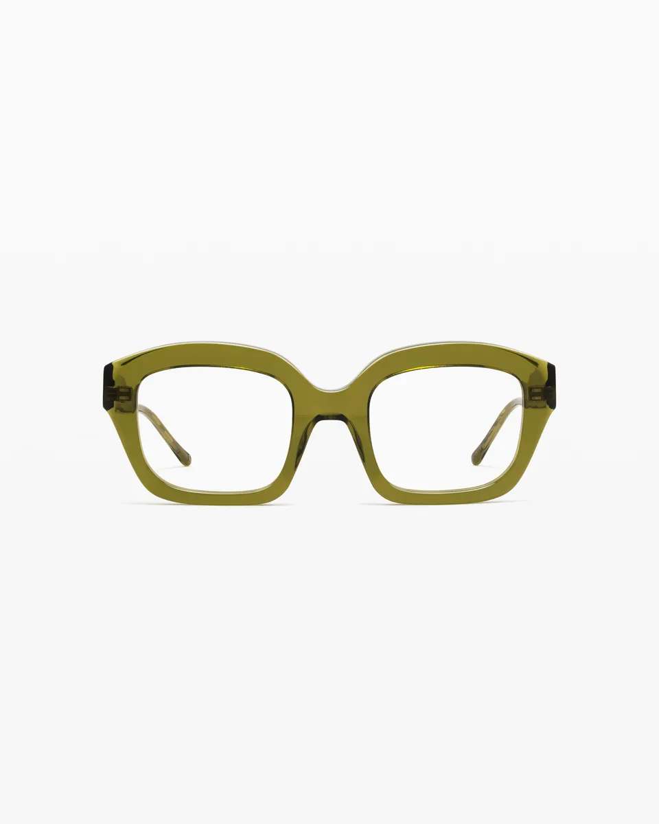 jimmy-fairly-la-olga-lunettes-de-vue-rectangulaires-vertes-femme image 1