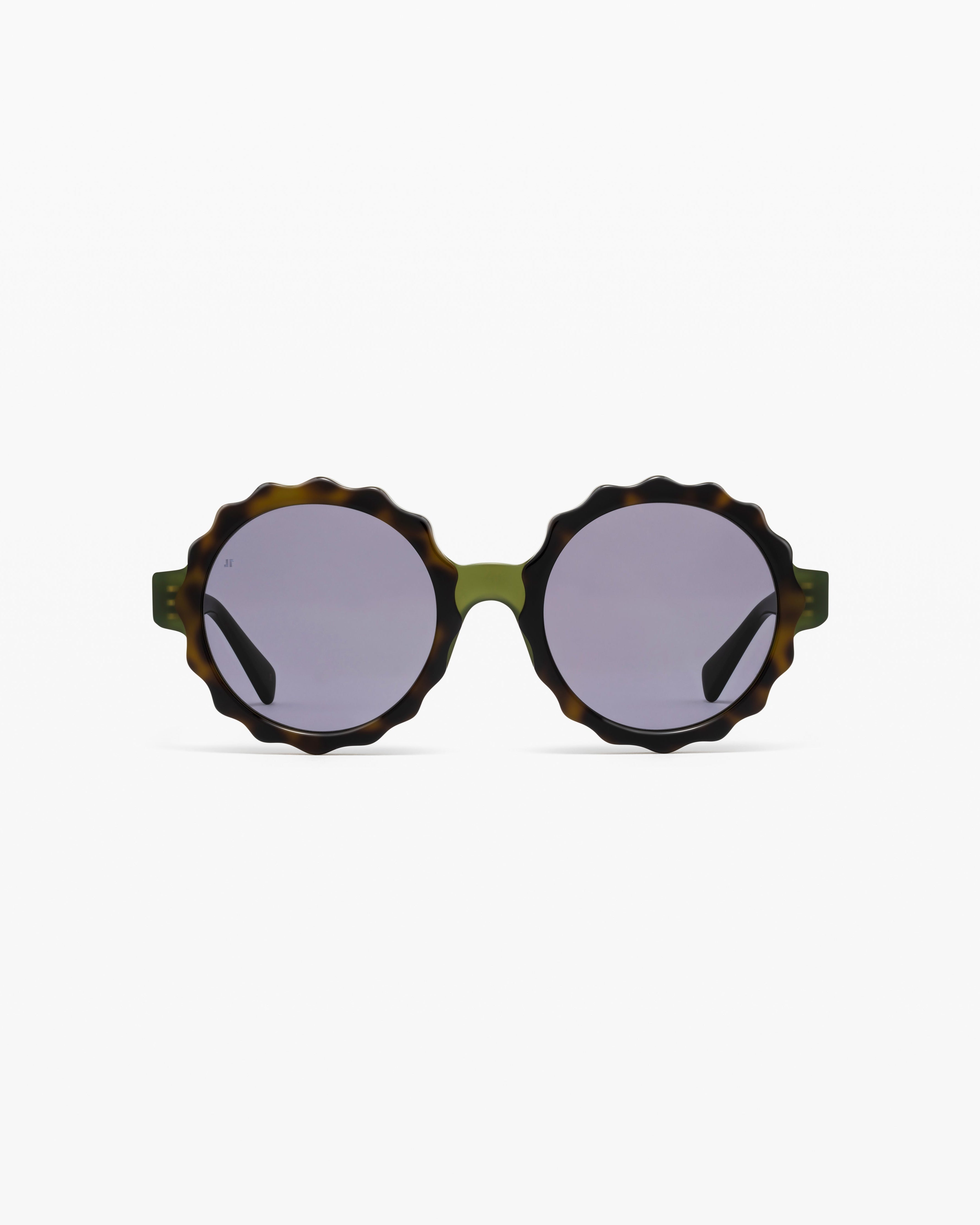 jimmy-fairly-la-lily-lunettes-de-soleil-rondes-en-ac-tate-vert-fonc-femme image 1