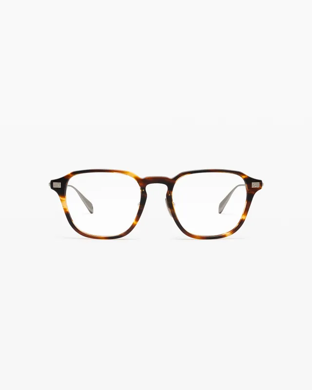 jimmy-fairly-la-spotlight-lunettes-de-vue-carr-es-titane-et-ac-tate-marron-pour- image 1