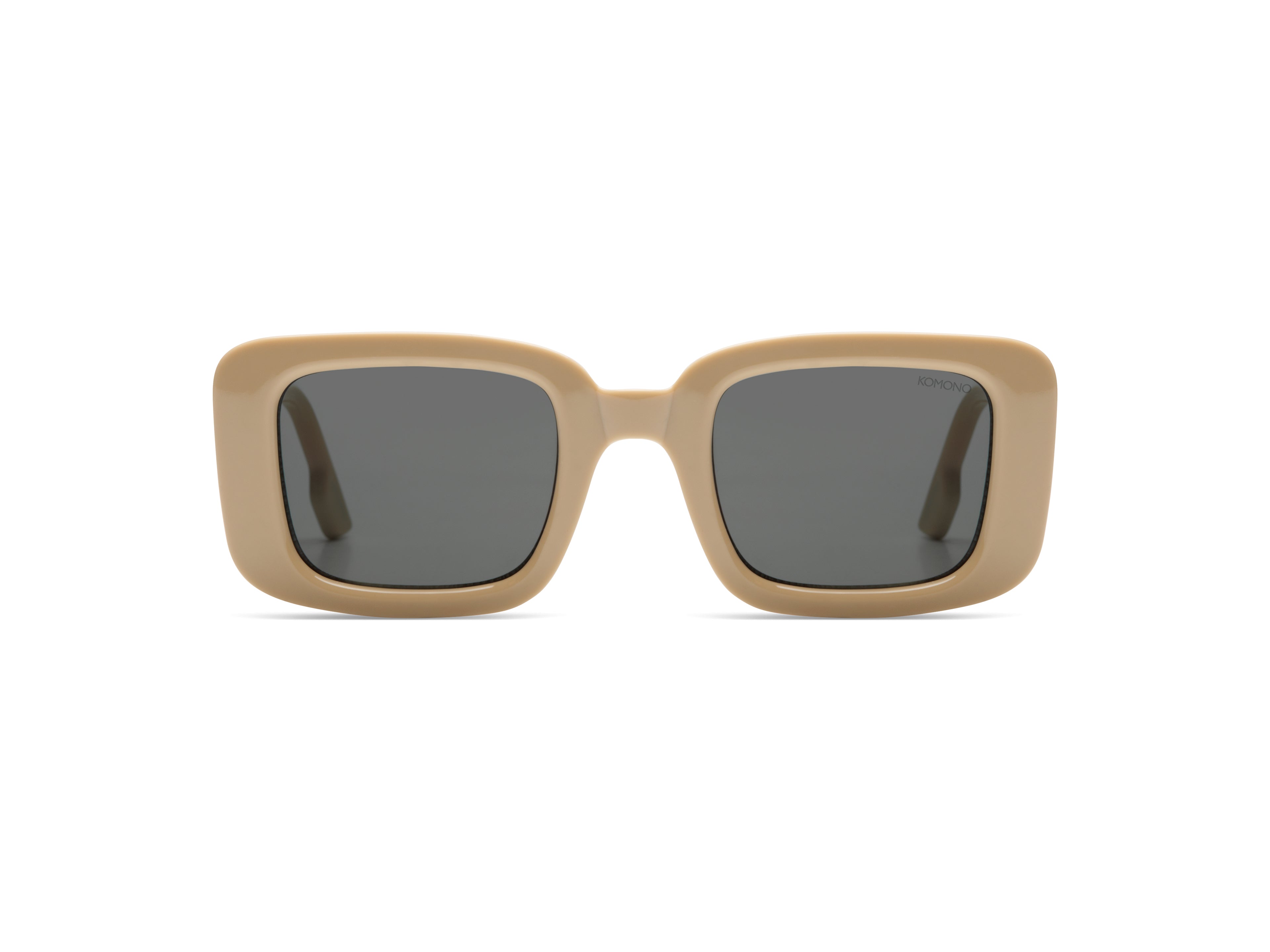 komono-harvey-avery-almond-lunettes-de-soleil-rectangulaires-bio-nylon image 1