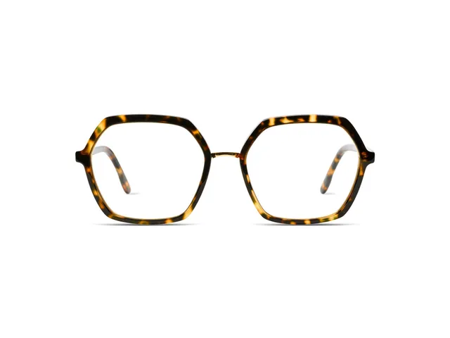 komono-paige-giraffe-whitegold-lunettes-de-vue-hexagonales-oversize image 1