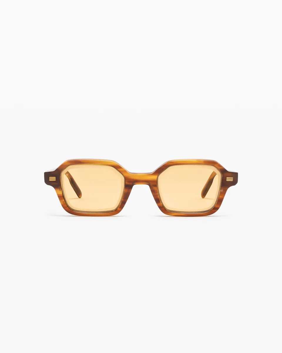 jimmy-fairly-la-miky-lunettes-de-soleil-hexagonales-marron-homme image 1