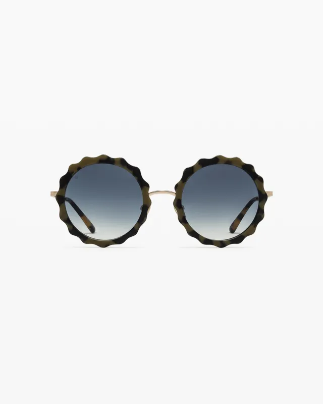 jimmy-fairly-la-palerme-lunettes-de-soleil-rondes-en-ac-tate-caille-fonc-e-femme image 1