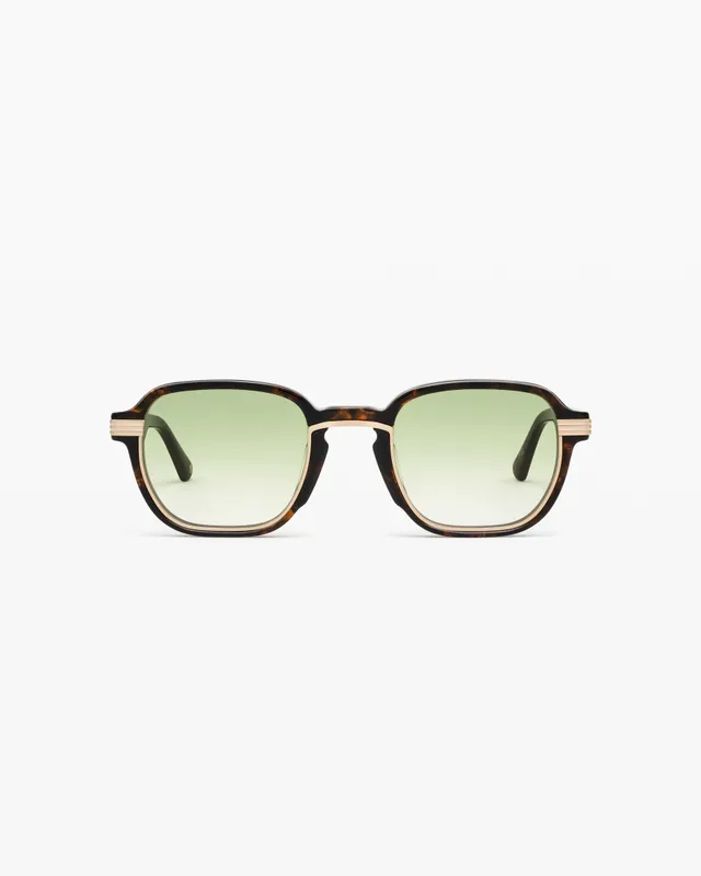 jimmy-fairly-la-wax-lunettes-de-soleil-carr-es-caille-fonc-e-en-ac-tate-verres-c image 1