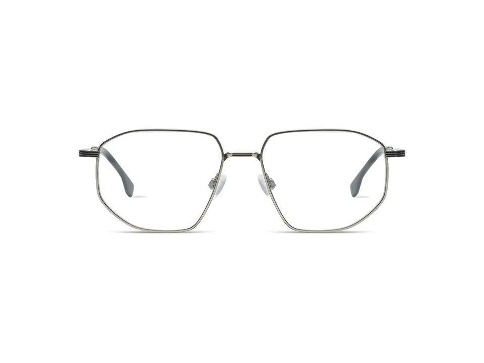 komono-axel-silver-black-monture-optique-titane image 1