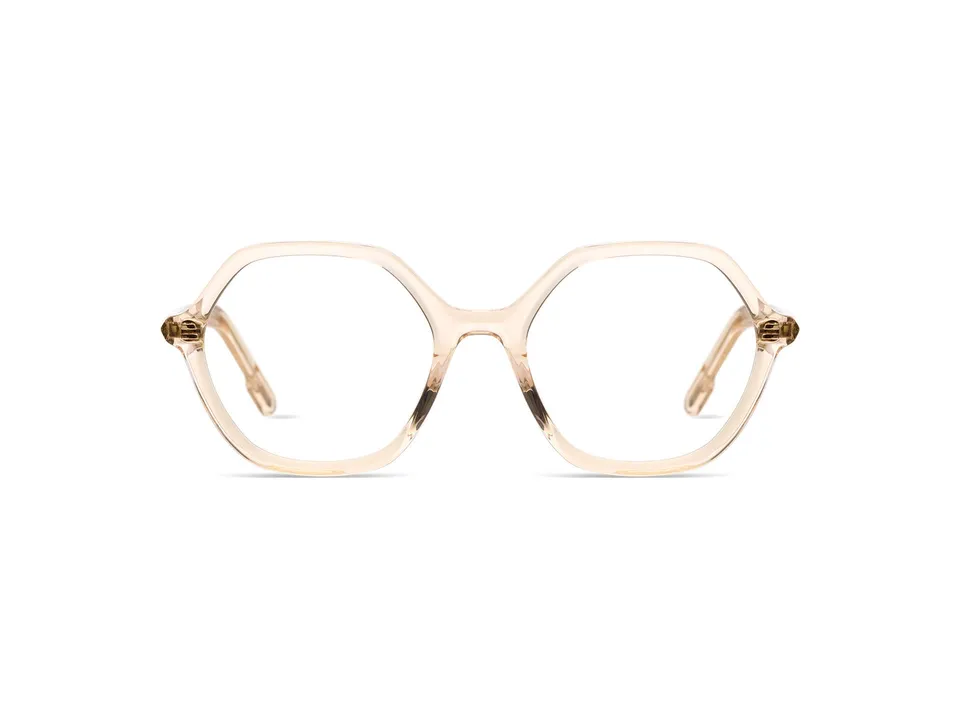 komono-lara-champagne-monture-optique-hexagonale image 1