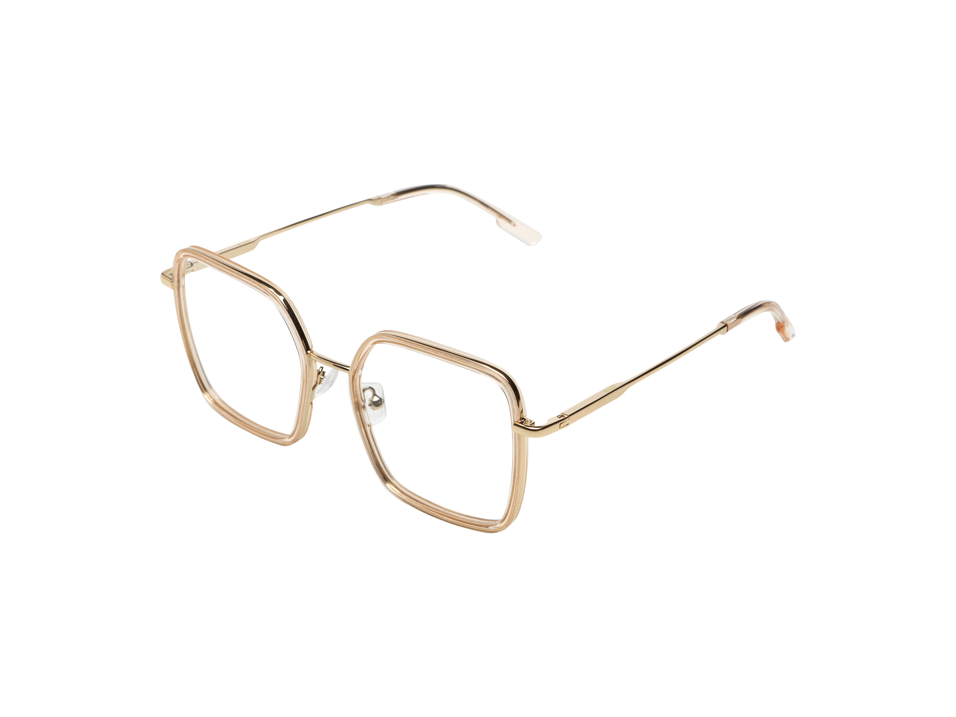lunettes-de-vue-komono-audrey-champagne-white-gold-carr-es-medium image 2