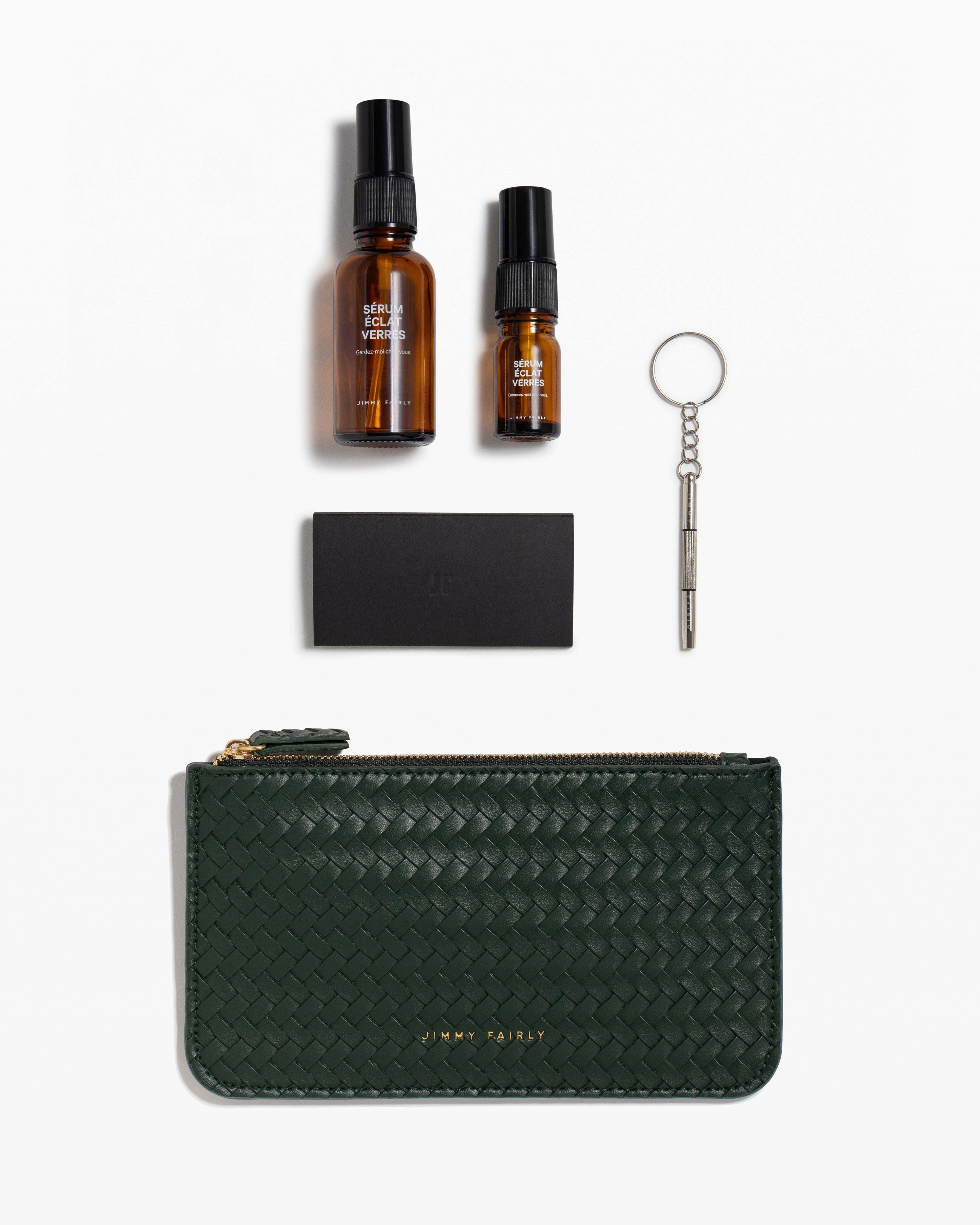 jimmy-fairly-le-care-kit-tress-kit-d-entretien-lunettes-avec-pochette-cuir image 1