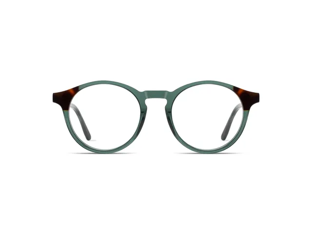 komono-archie-havana-emerald-lunettes-de-vue-rondes-ac-tate-cologique image 1
