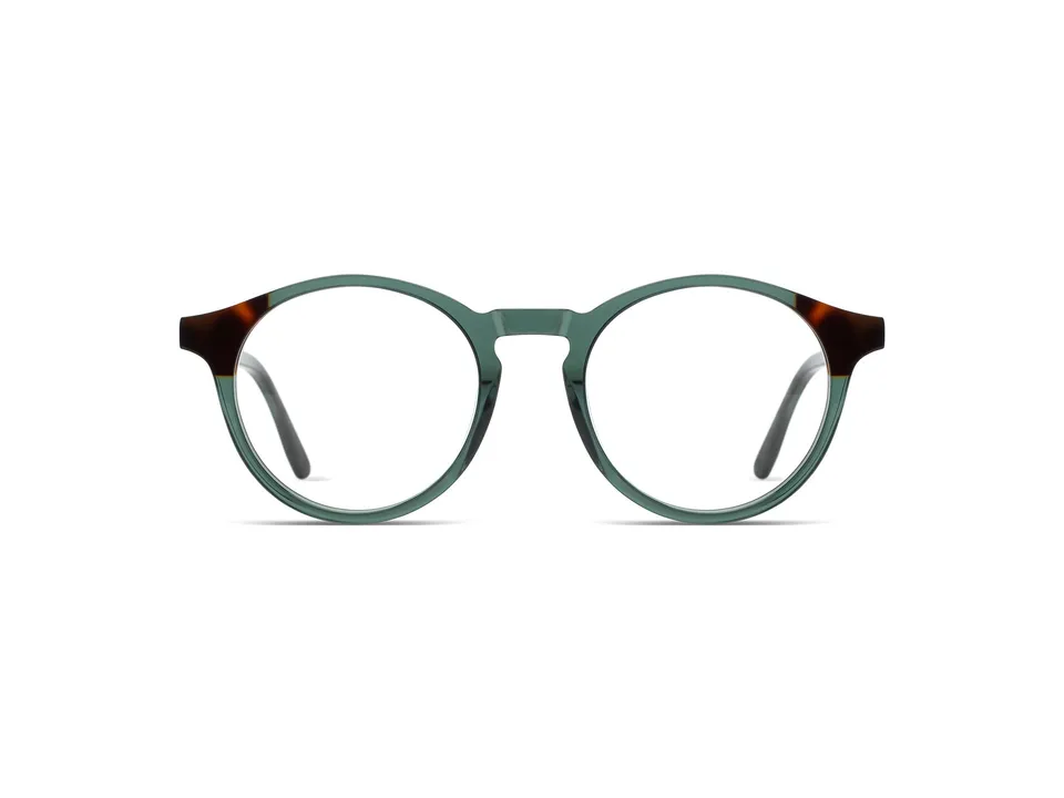 komono-archie-havana-emerald-lunettes-de-vue-rondes-ac-tate-cologique image 1