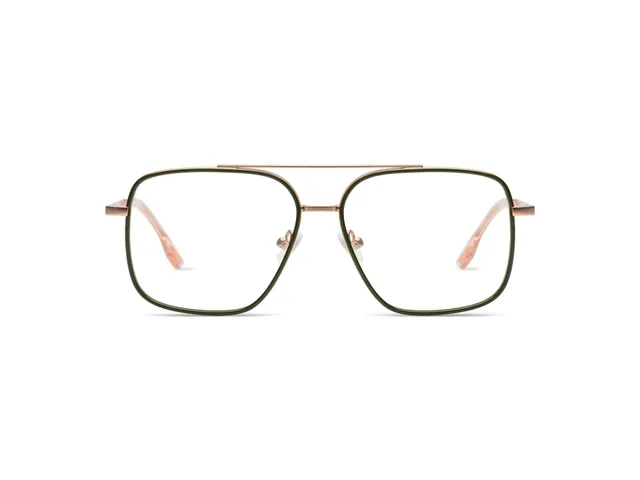 komono-jett-khaki-rose-gold-lunettes-de-vue-acier-inoxydable image 1