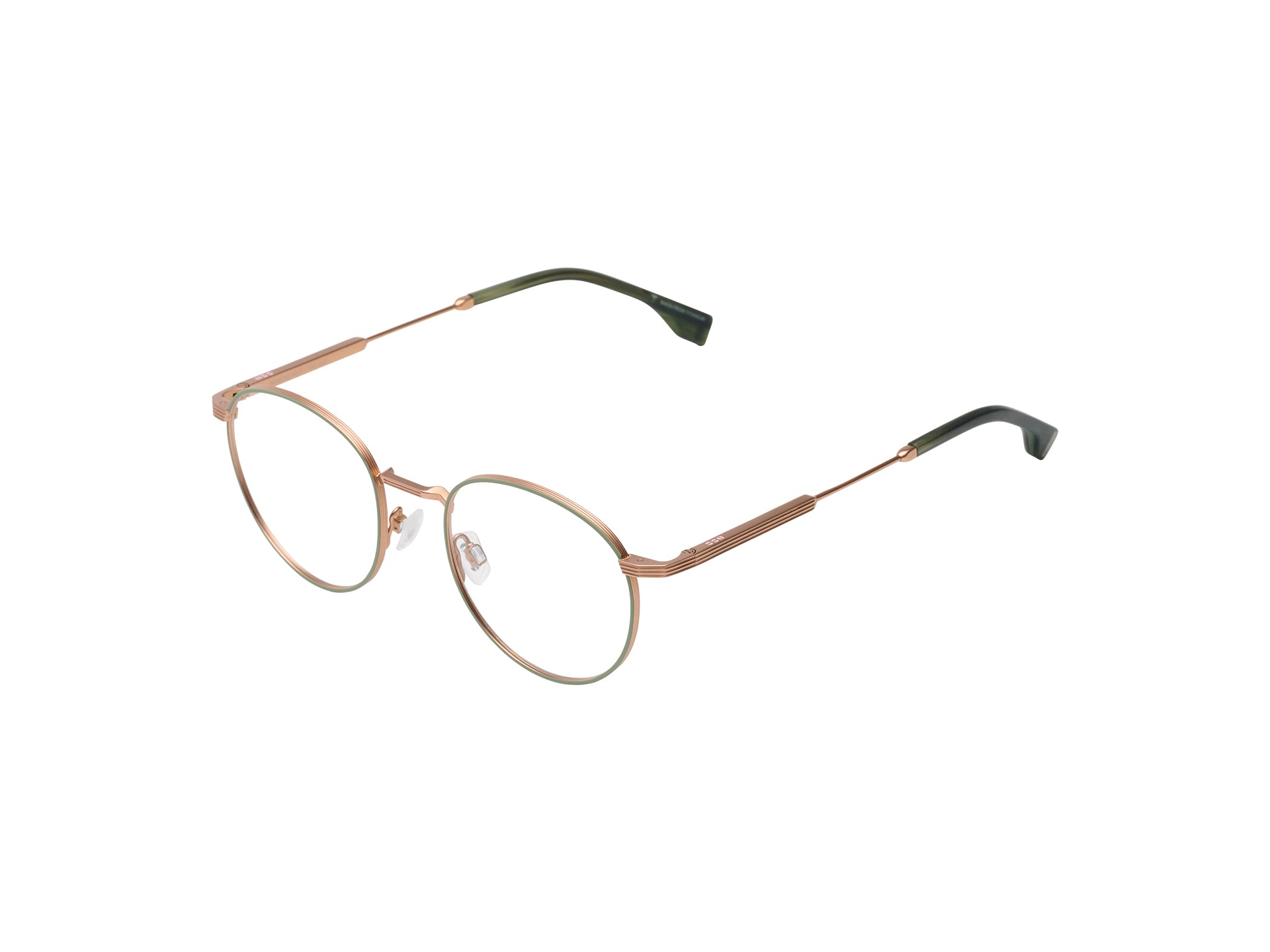 komono-rio-rose-gold-sage-lunettes-de-vue-panto-en-titane image 2